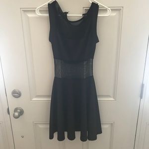 Little black dress sheer middle